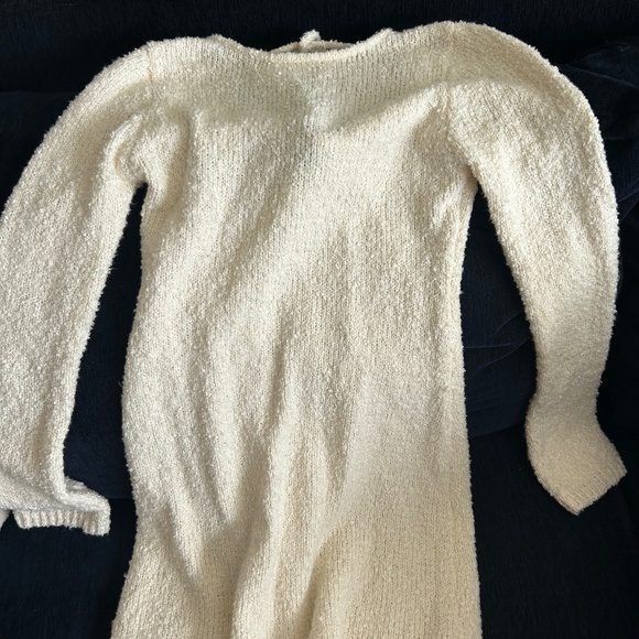 Princess Polly Cosy Up Long Sleeve Boucle Mini Dress - Picture 1 of 6